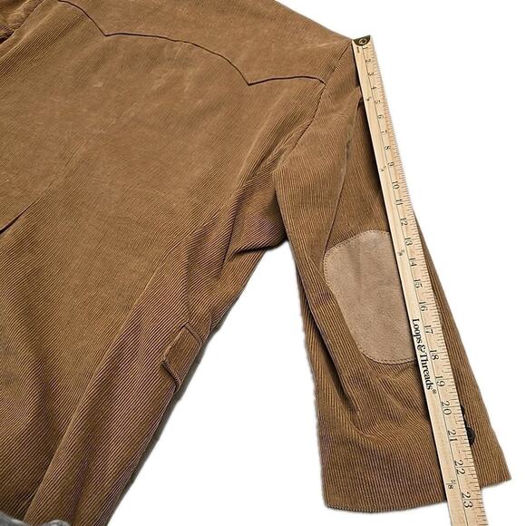 Circle S Blazer Mens 50R Brown Corduroy Elbow Patch Cowboy Western Ranch Wear TX - Picture 7 of 11